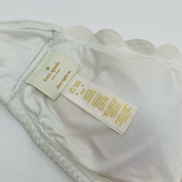 Kate spade | White Textured Bikini halter Top | size XS - Picture 4 of 5